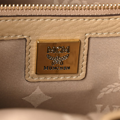 MCM Visetos Studded Medium Dual Stark Backpack Beige 6 of 10