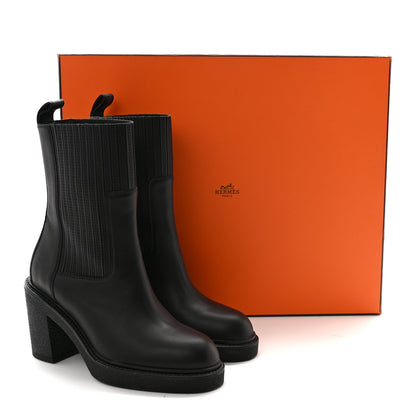 Hermes Calfskin Donia 70 Ankle Boots 36 Black 9 of 9