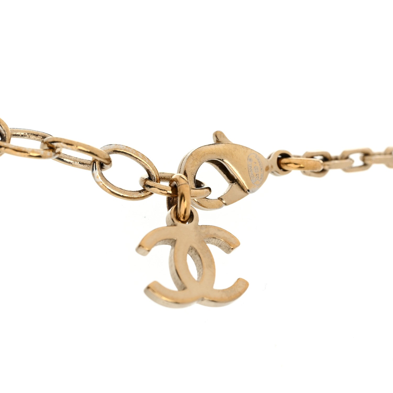 Chanel Pearl CC Chain Anklet Gold 4 of 5
