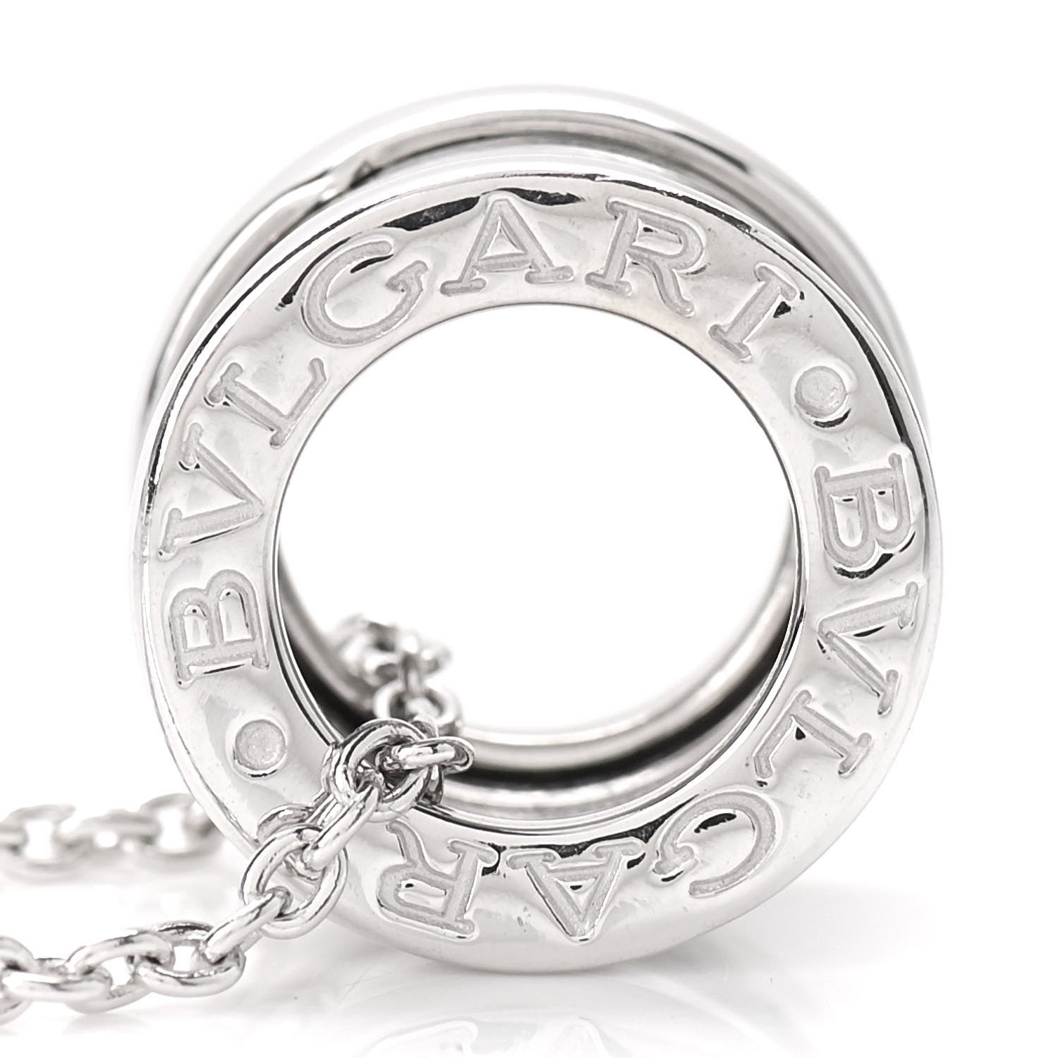 Bulgari 18K White Gold B.Zero1 Pendant Necklace 5 of 10