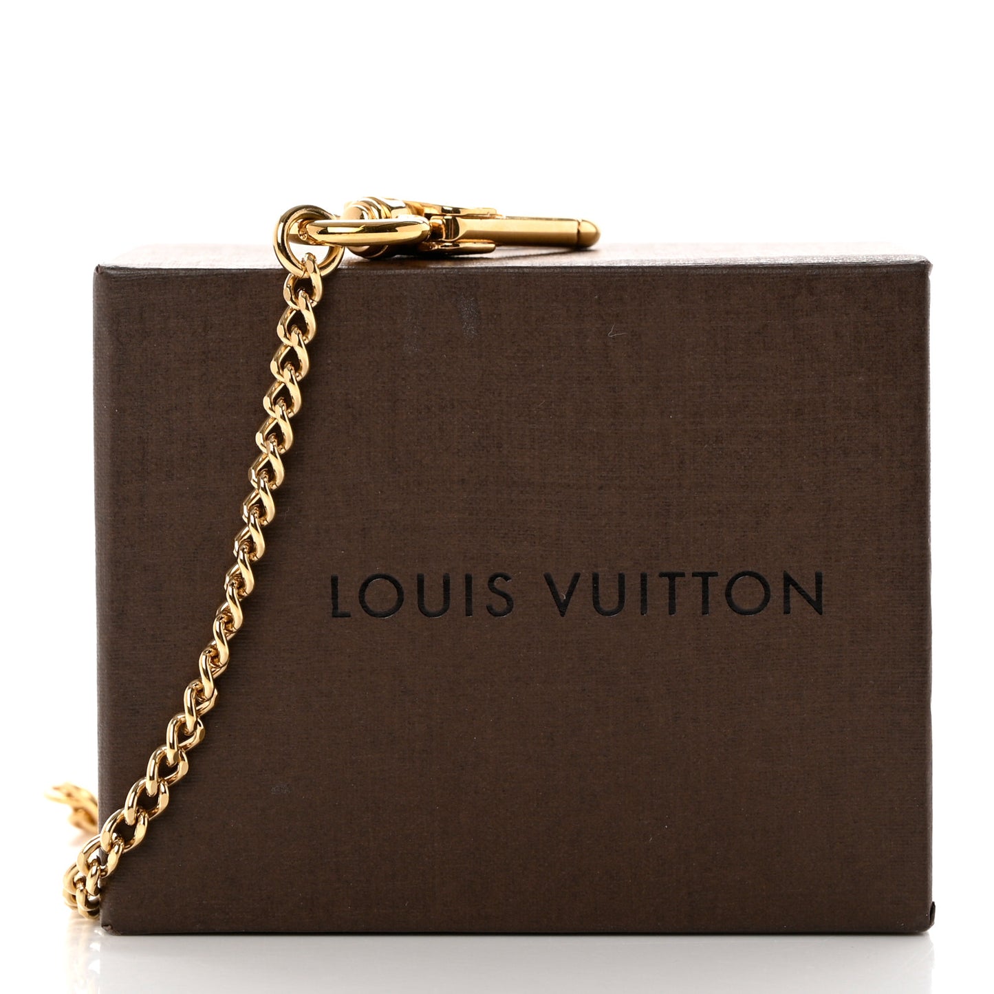 Metal Pochette Extender Key Ring Chain Gold