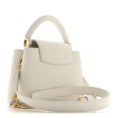 Louis Vuitton Taurillon Small Chain My Capucines Snow 3 of 10