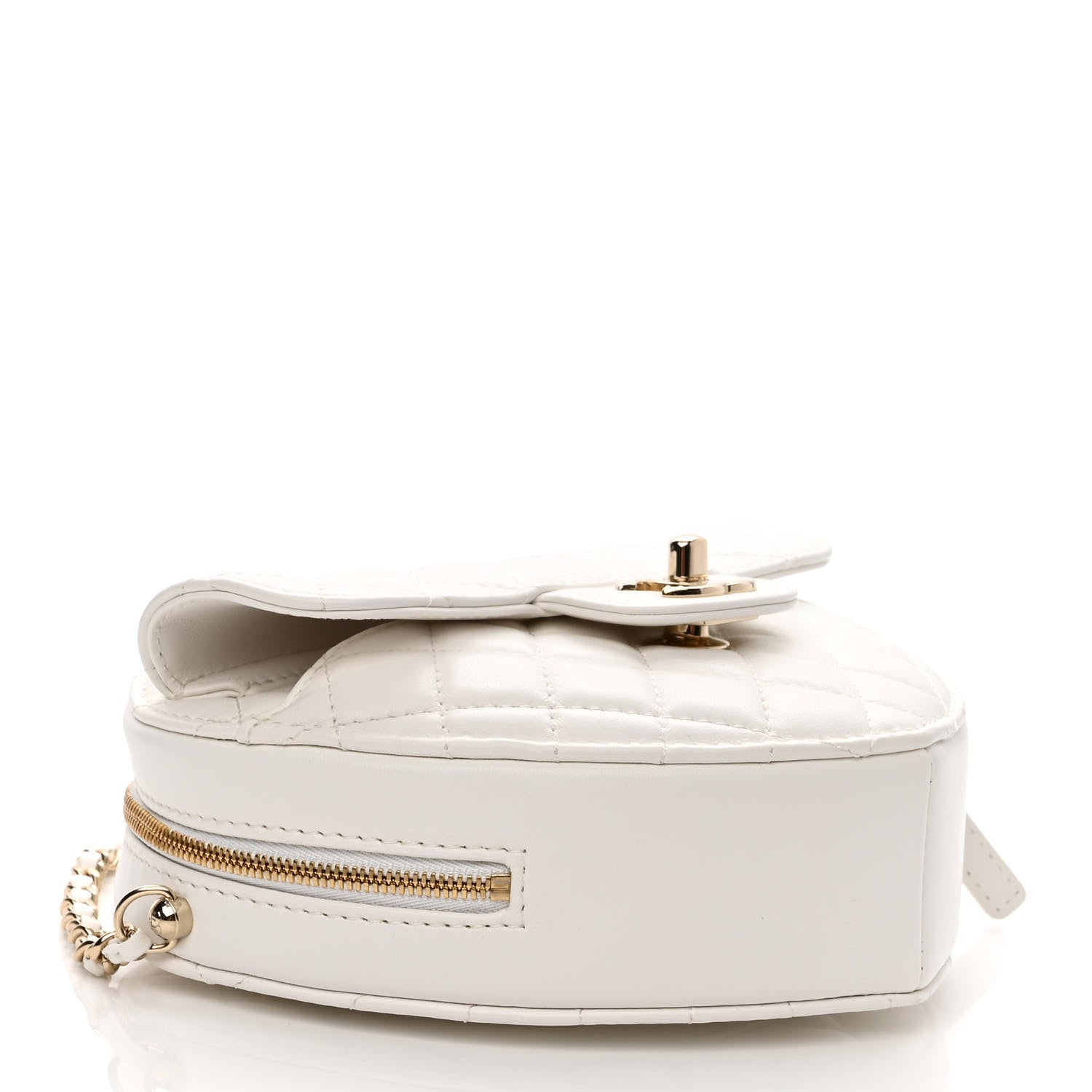 Chanel Lambskin Quilted CC In Love Heart Bag White 4 of 11