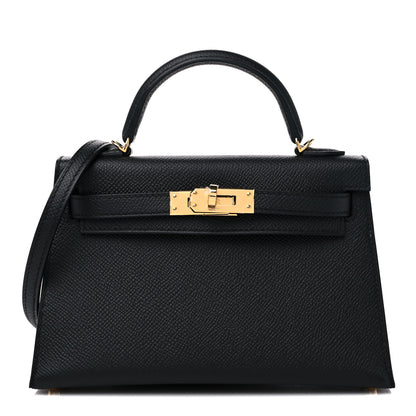 Hermes Epsom Mini Kelly Sellier 20 Black 1 of 10