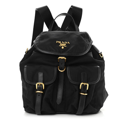 Prada Tessuto Nylon Vitello Backpack Black 1 of 10