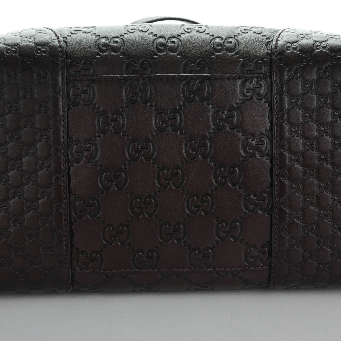 Guccissima Medium Bree Foldover Tote Chocolate