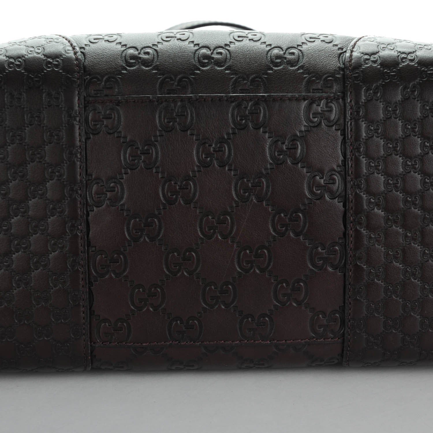 Gucci Guccissima Medium Bree Foldover Tote Chocolate 5 of 8