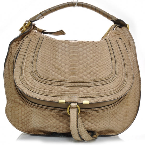 Python Large Marcie Hobo Taupe