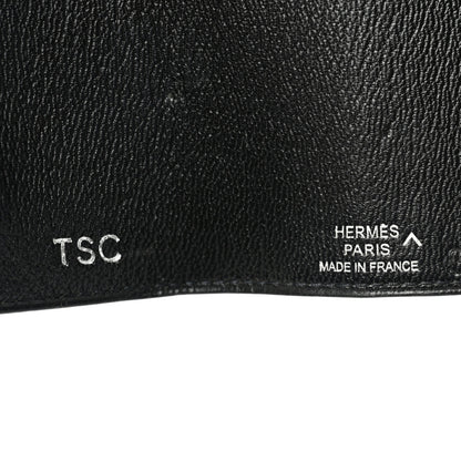 Hermes Shiny Porosus Crocodile Multicles 6 Key Holder Black 6 of 6