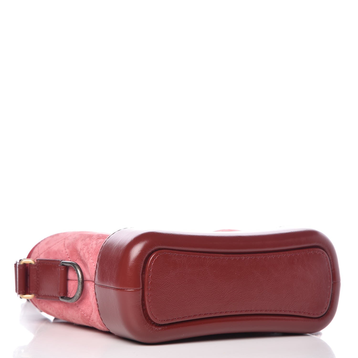 Chanel Suede Quilted Small Gabrielle Hobo Red 4 of 12