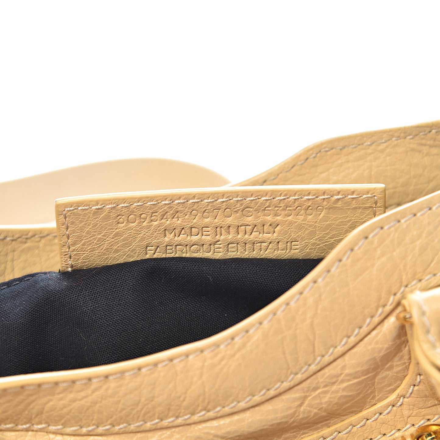 Agneau Giant 12 Gold Hardware Mini City Beige Oryx