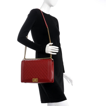 Chanel Lambskin Quilted Large Boy Flap Red 2 of 8