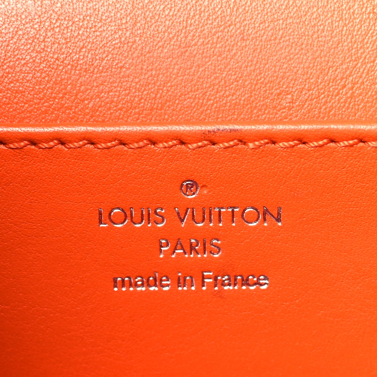Louis Vuitton Grained Calfskin Vivienne NM Orange 6 of 8