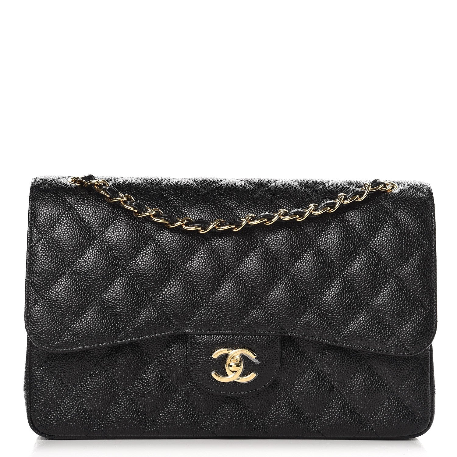 Chanel Caviar Quilted Jumbo Double Flap Black 1 of 9