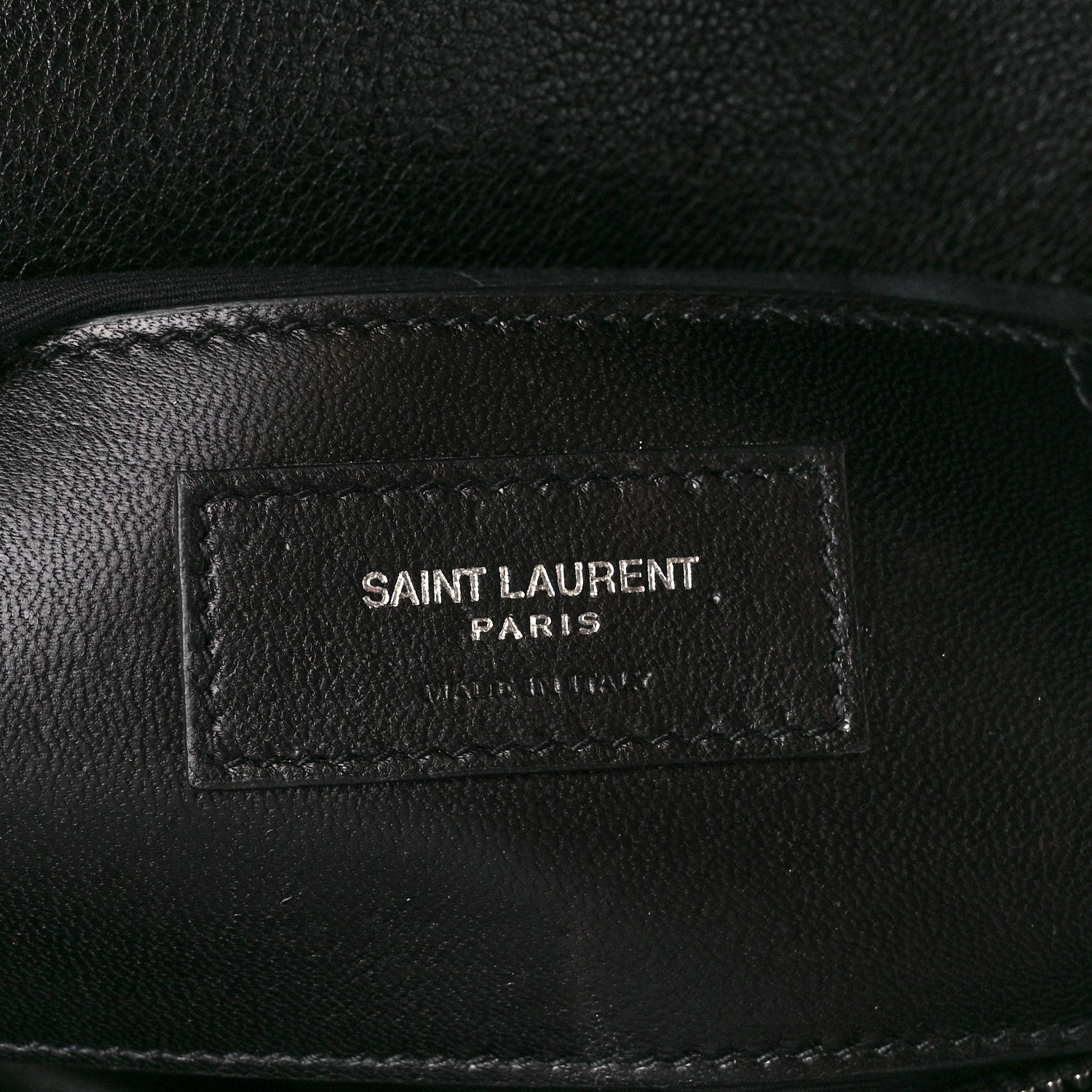 Saint Laurent Calfskin Mixed Matelasse Triquilt Large Monogram Envelope Satchel Black White 8 of 12