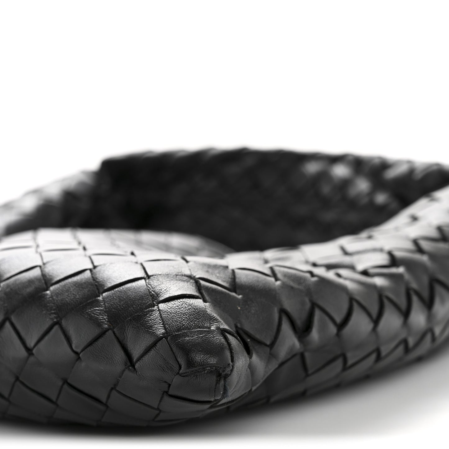 Calfskin Intrecciato Small Hop Black