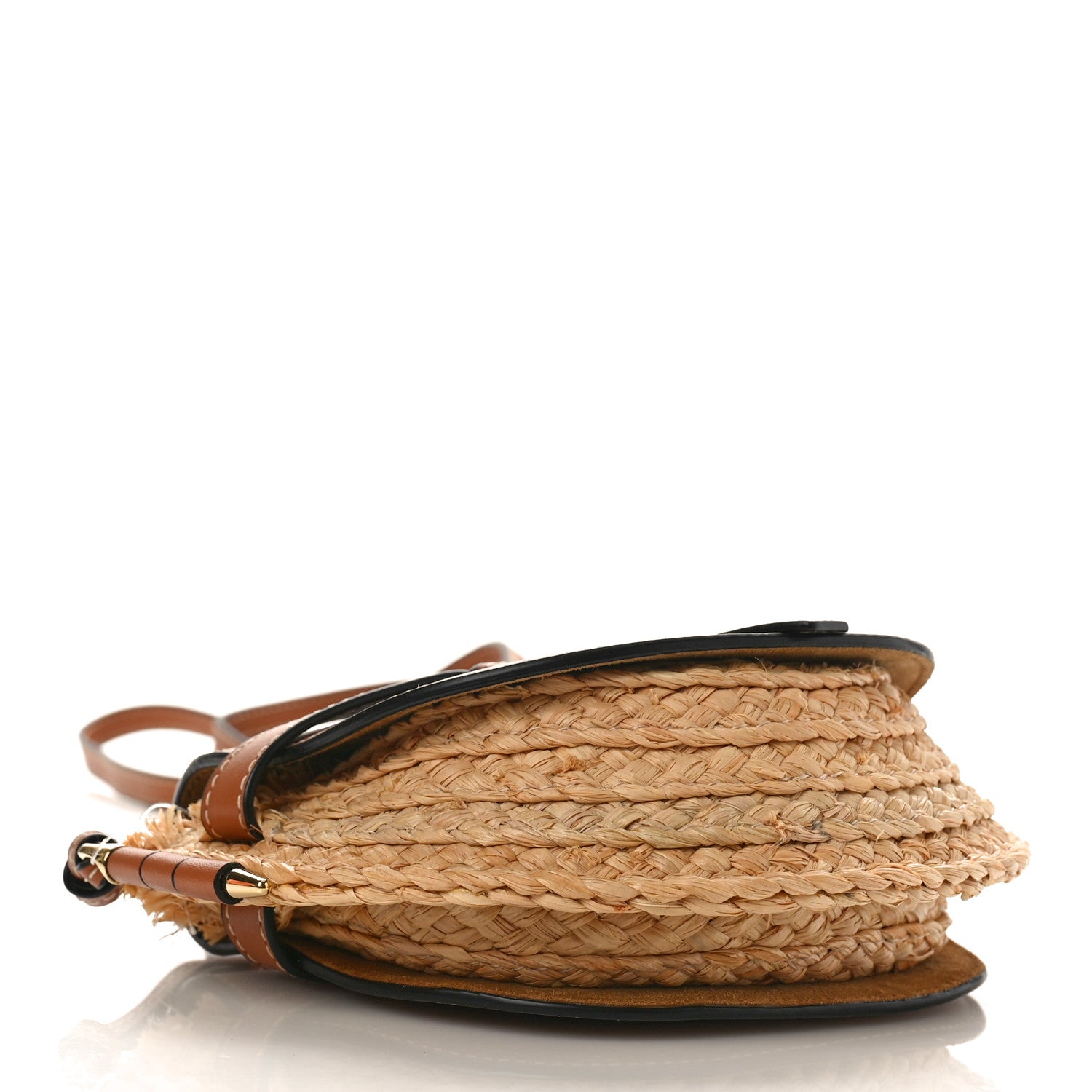 Loewe Calfskin Raffia Mini Gate Crossbody Bag Natural Tan 4 of 8