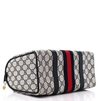 Gucci Monogram Vintage Web Boston Navy 4 of 12