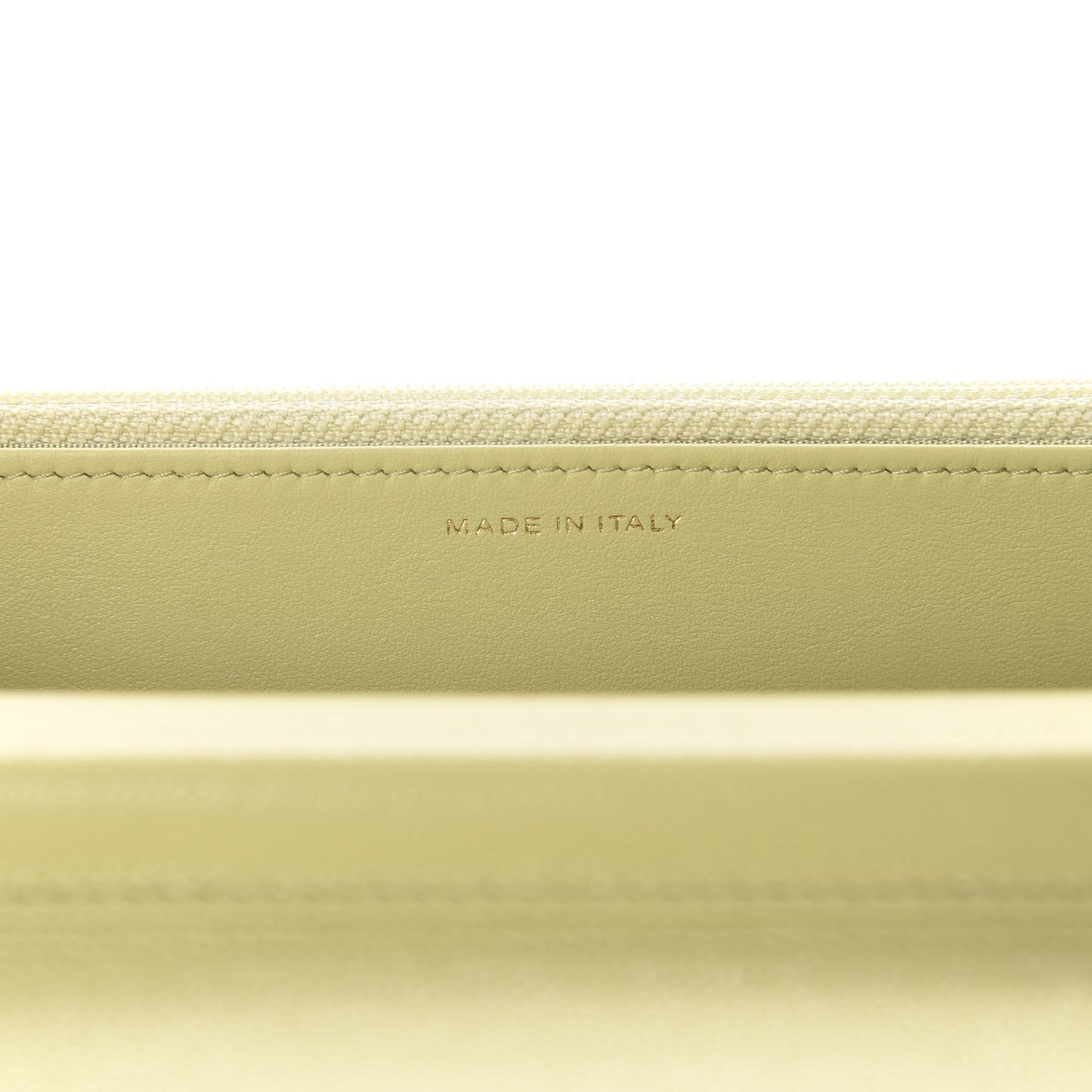 Caviar Quilted French New Wave Chain CC Wallet On Chain WOC Light Green
