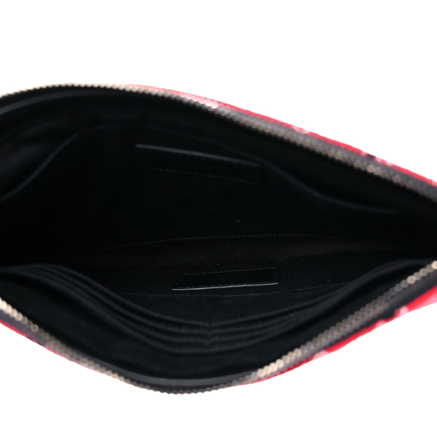Canvas Bandana Chevron Monogram A5 Wristlet Red