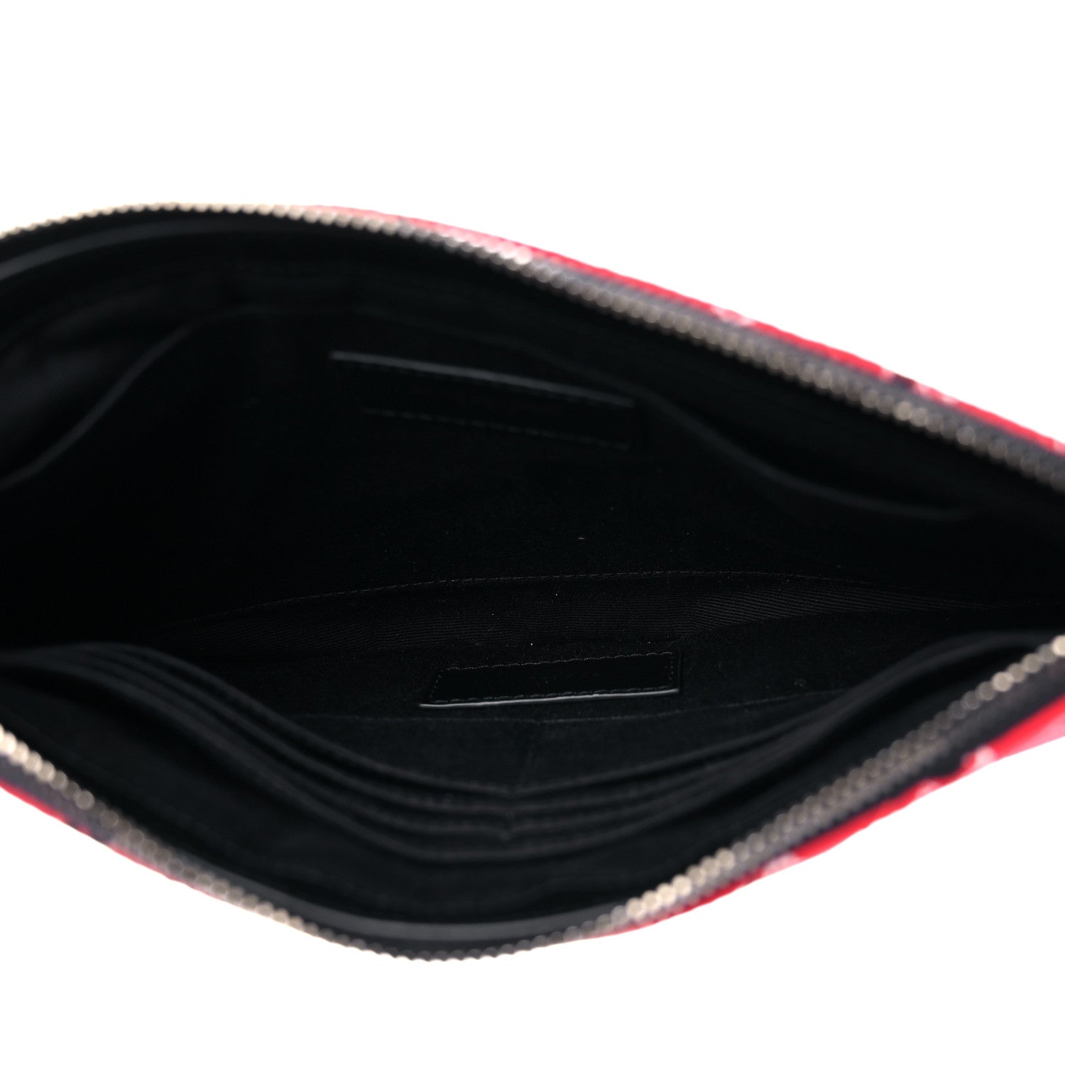 Saint Laurent Canvas Bandana Chevron Monogram A5 Wristlet Red 5 of 8