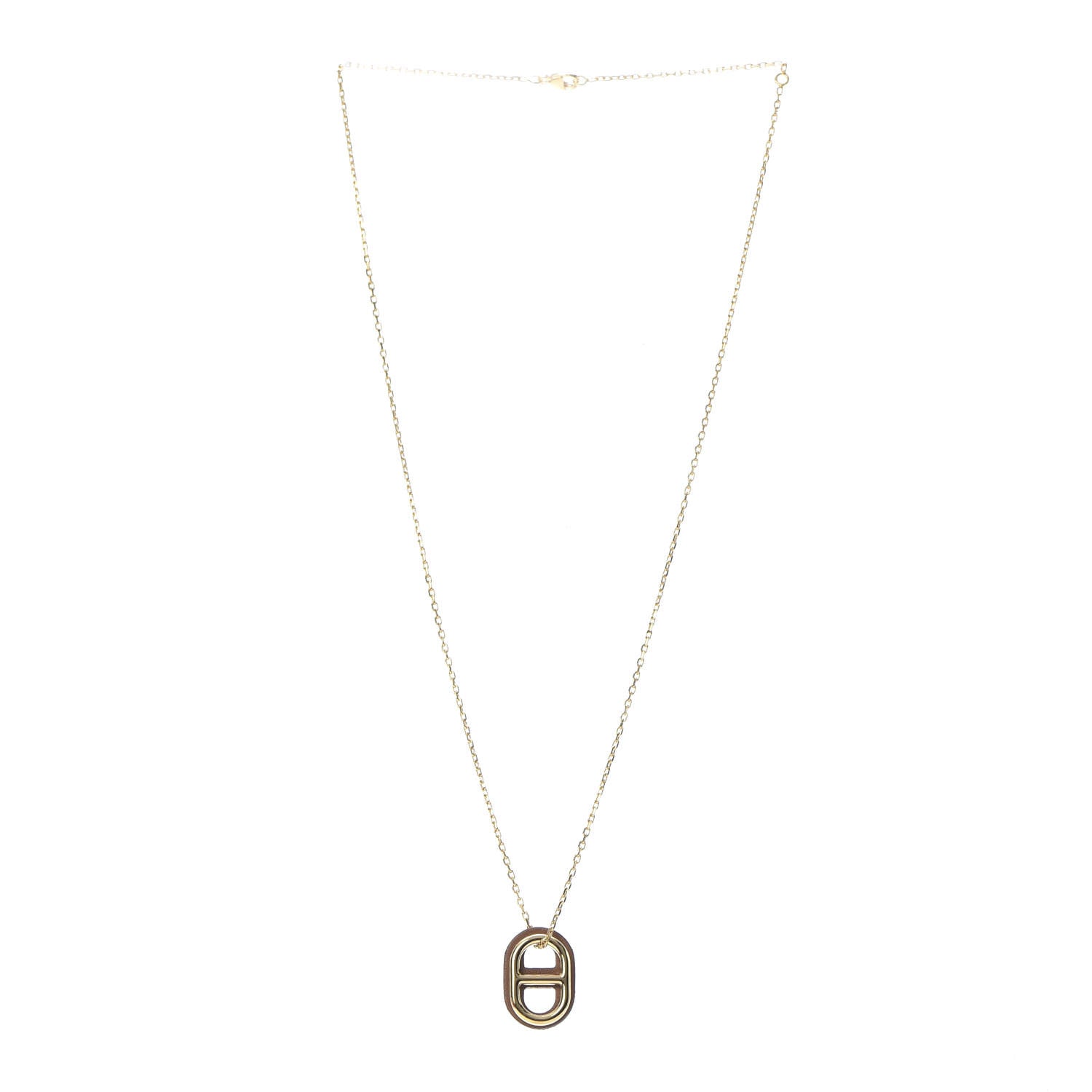 Hermes Swift O'Maillon Pendant Necklace Gold 3 of 6