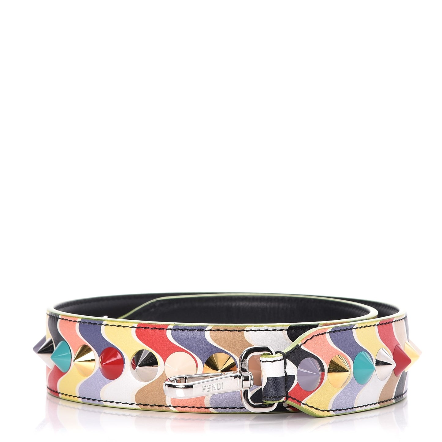 Calfskin Waves Studded Strap You Multicolor
