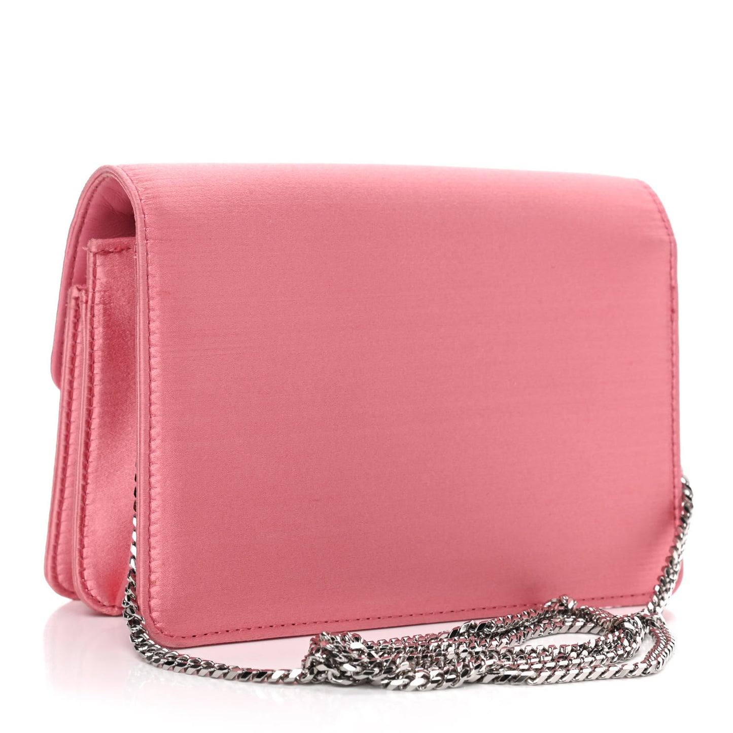 Satin Mini Insignia Flap Pink