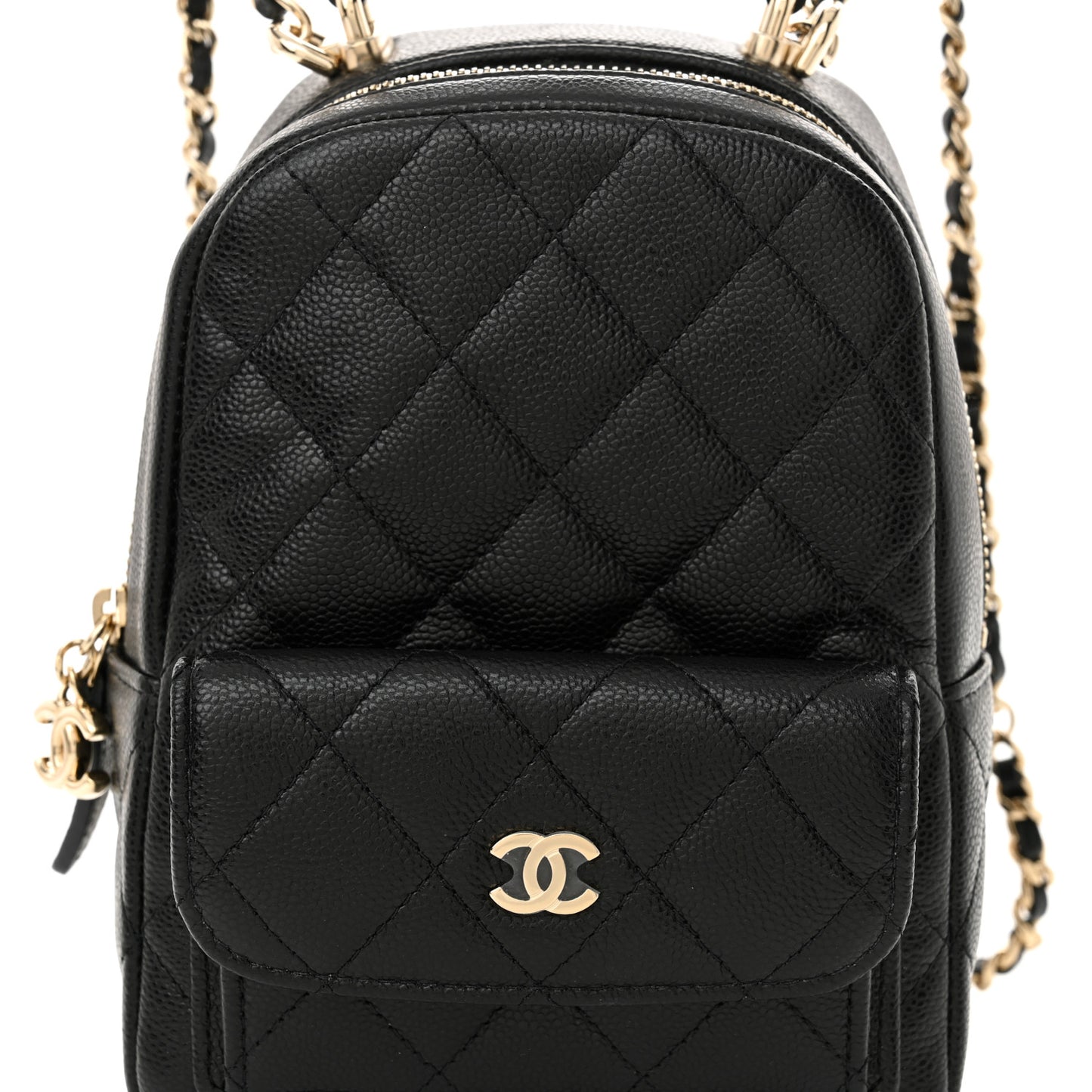 Caviar Quilted CC Mini Classic Backpack Black