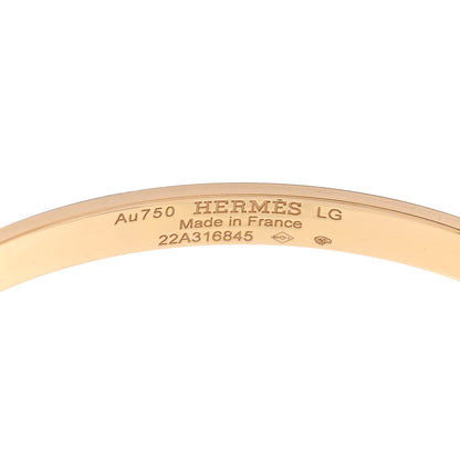 Hermes 18K Yellow Gold Diamond PM Kelly Bracelet LG 3 of 4