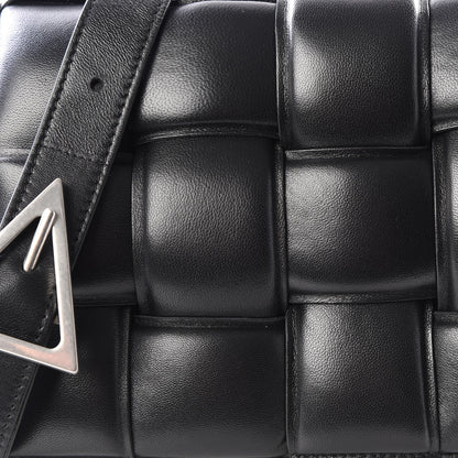 Bottega Veneta Paper Calfskin Maxi Intreccio Padded Cassette Crossbody Bag Black 9 of 9