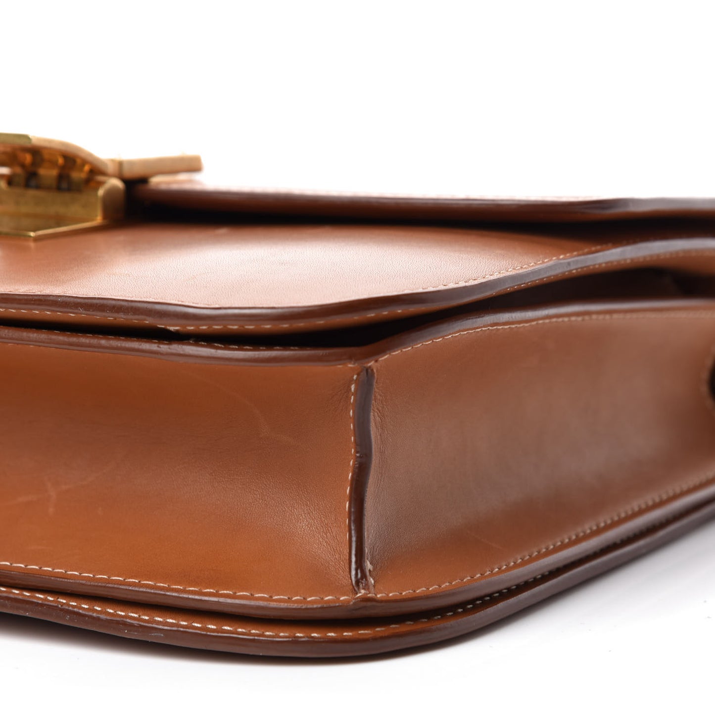 Smooth Calfskin Medium Classic Box Flap Bag Camel