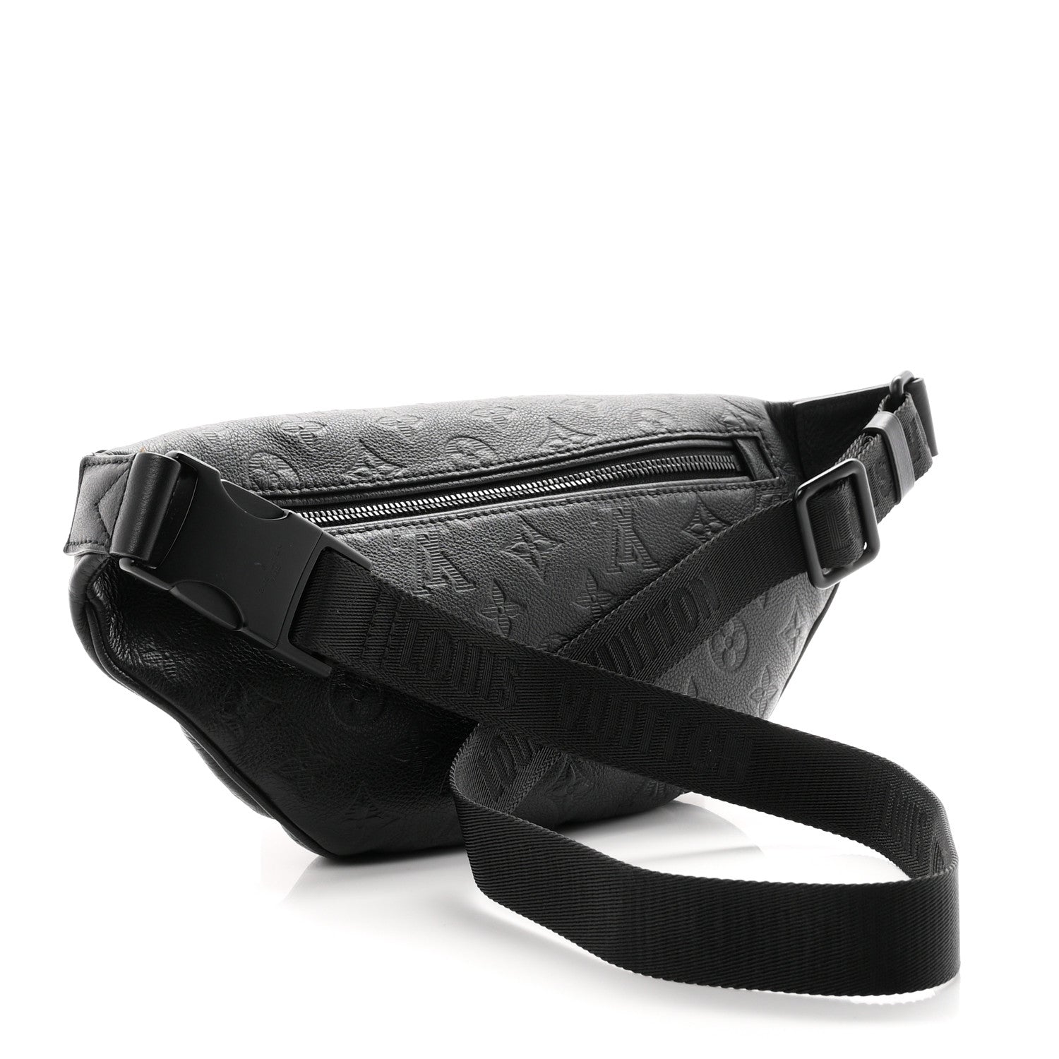 Louis Vuitton Calfskin Monogram Shadow Discovery Bumbag Black 2 of 8