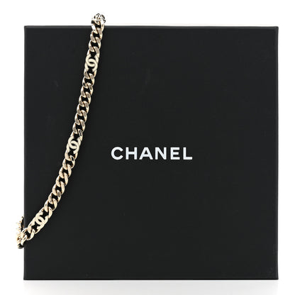 Chanel Metal Enamel Chain CC Choker Gold White 6 of 6