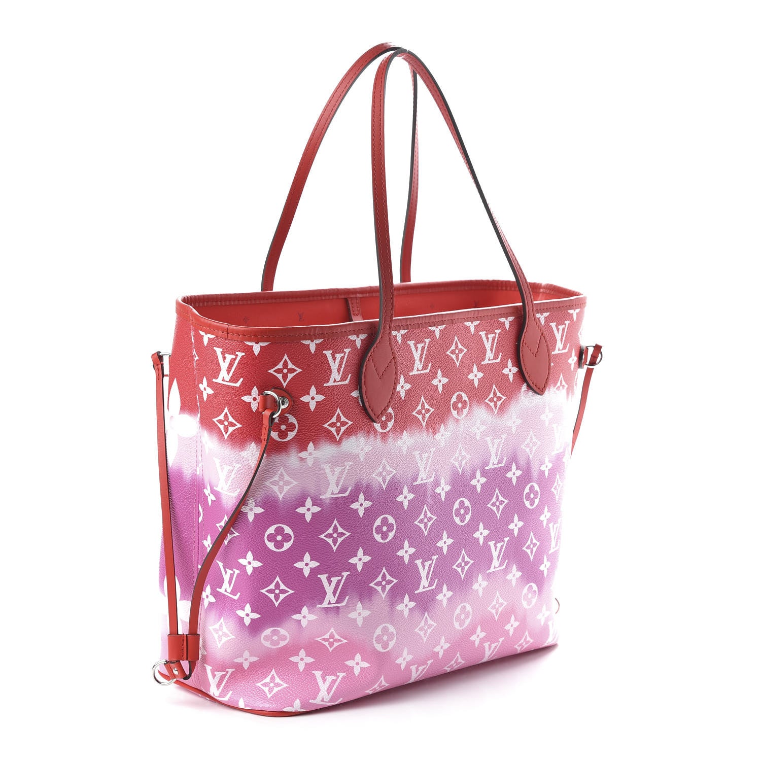 Louis Vuitton Monogram Escale Neverfull MM Rouge 2 of 9