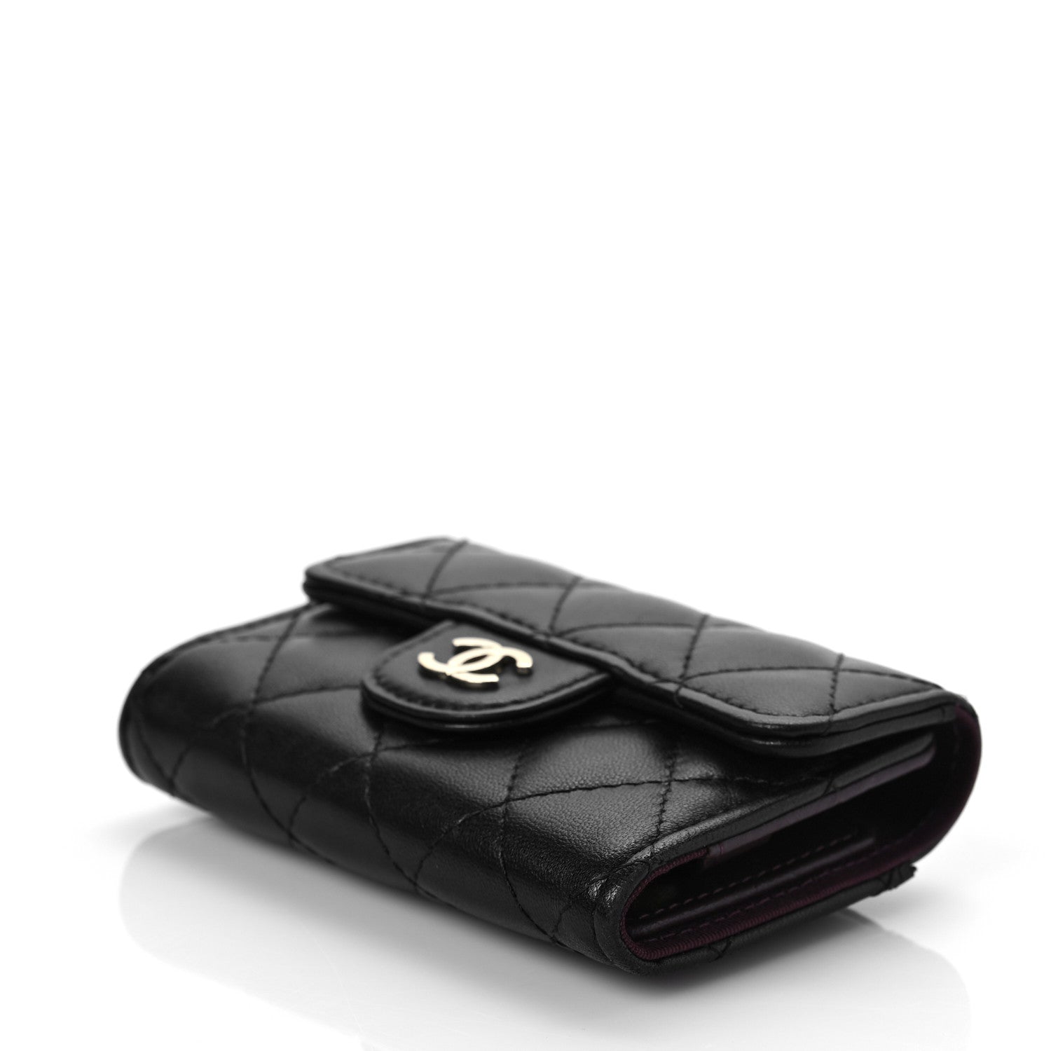 Chanel Lambskin Quilted 4 Key Holder Black 8 of 9