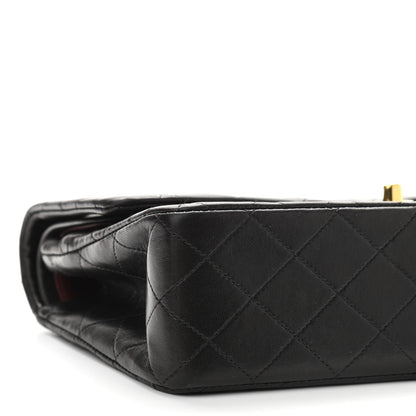 Chanel Lambskin Quilted Medium Double Flap Black 9 of 11