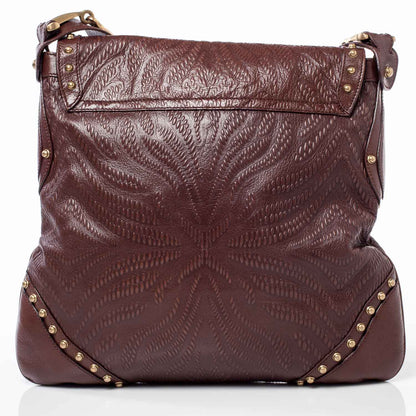 Gucci Leather Studded and Tooled Pelham Brown 4 of 10