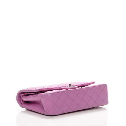 Chanel Lambskin Quilted Medium Double Flap Dark Pink 4 of 10