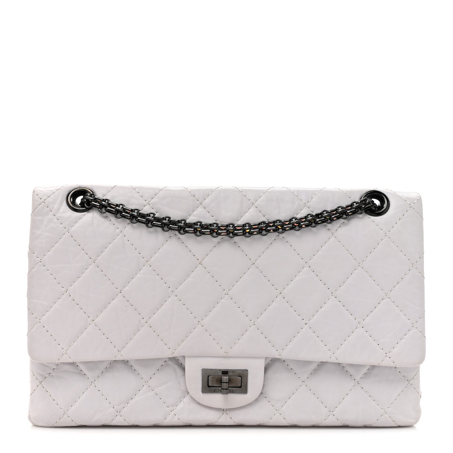 Chanel Aged Calfskin Quilted 2.55 Reissue 226 Flap White 1 of 15