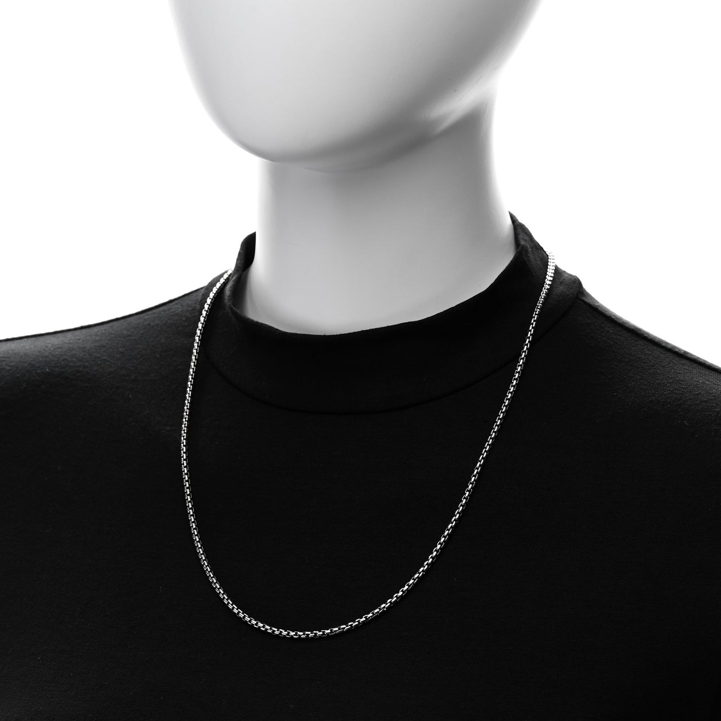 Sterling Silver 2.7mm Small Box Chain Necklace 22"