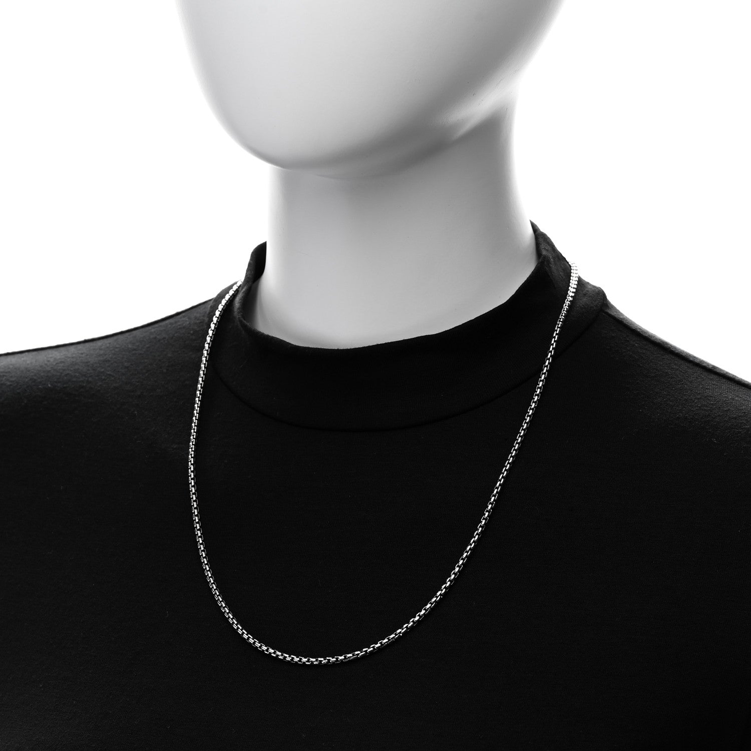 David Yurman Sterling Silver 2.7mm Small Box Chain Necklace 22" 2 of 5