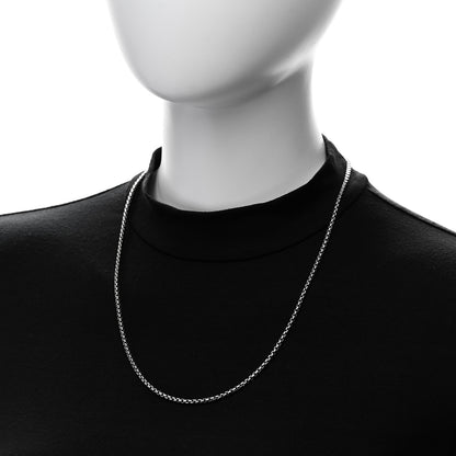 David Yurman Sterling Silver 2.7mm Small Box Chain Necklace 22" 2 of 5