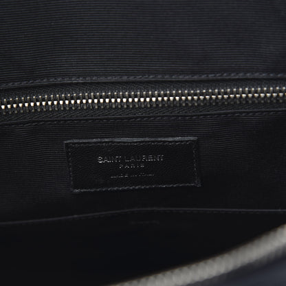 Saint Laurent Grain de Poudre Medium Museum Briefcase Deep Marine 5 of 9