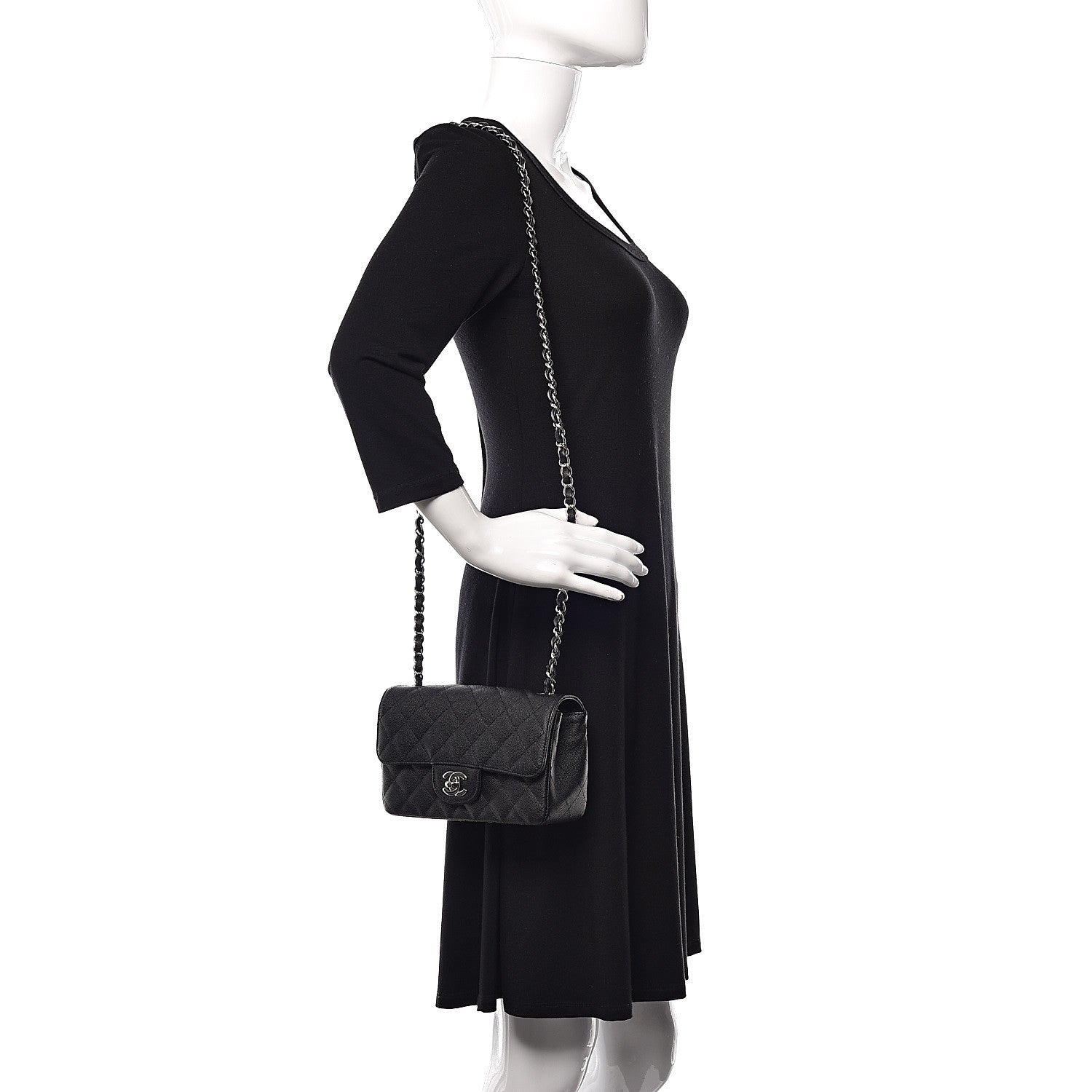 Chanel Caviar Quilted Mini Rectangular Flap Black 2 of 11