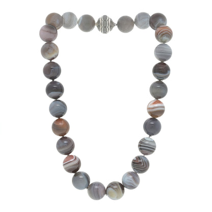 David Yurman Sterling Silver Agate Moonstone 16mm Couture Bead Necklace 3 of 6