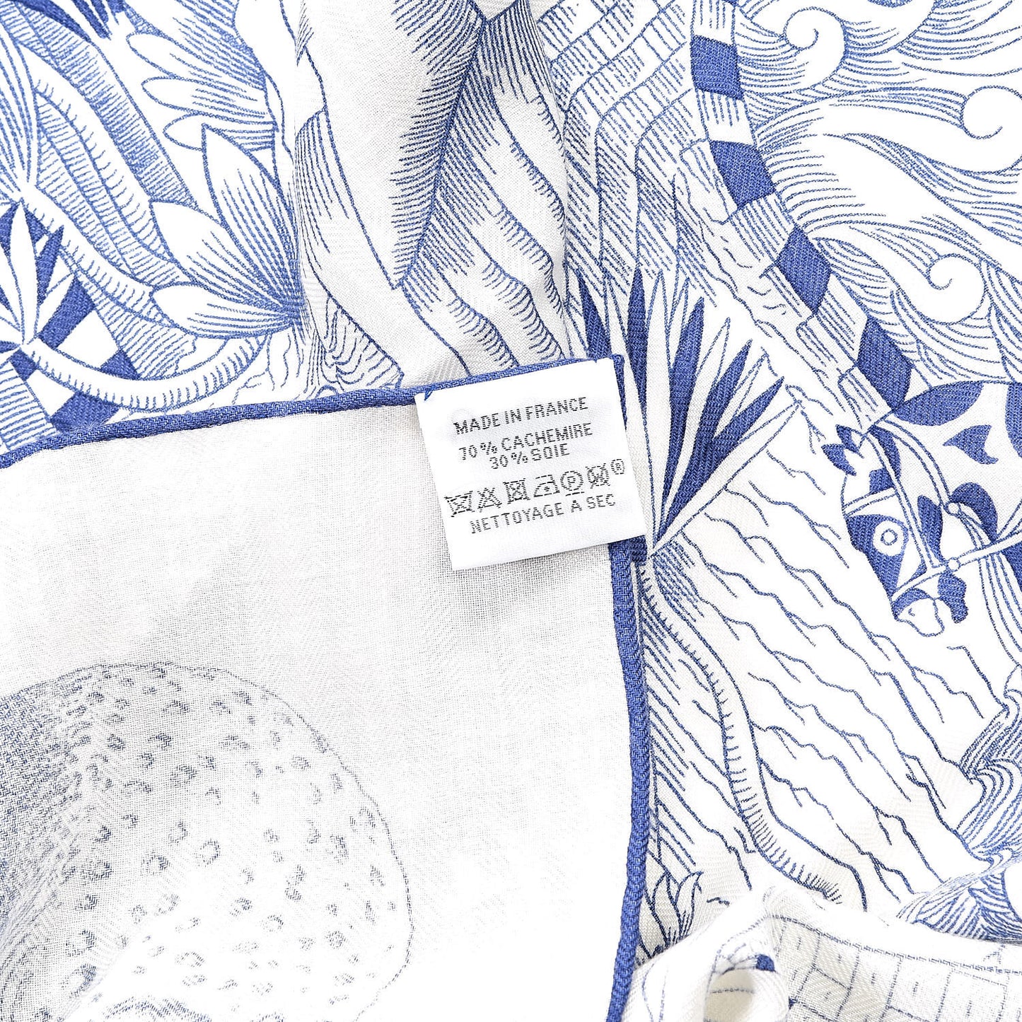 Cashmere Silk Cosmographia Universalis Shawl 140 White Encre
