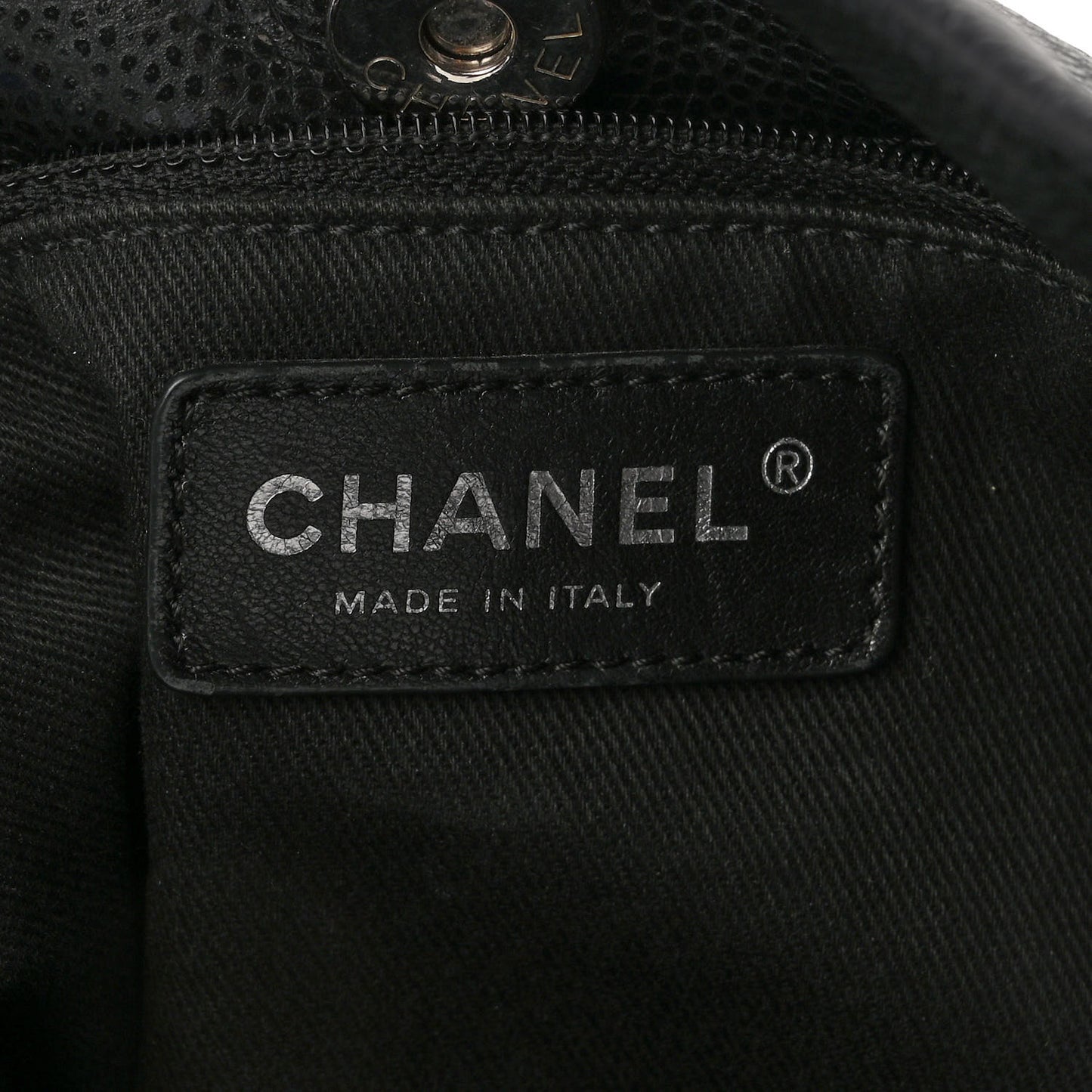 Caviar Stitched Timeless CC Soft Tote Black