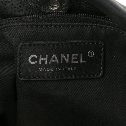 Chanel Caviar Stitched Timeless CC Soft Tote Black 5 of 9