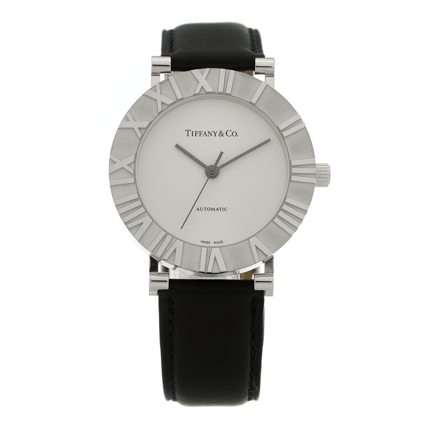 Sterling Silver Calfskin 39mm Atlas Automatic Watch